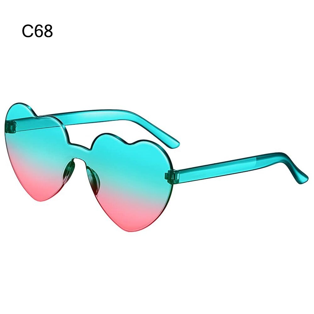 Y2K Love Heart Sunglasses Colorful