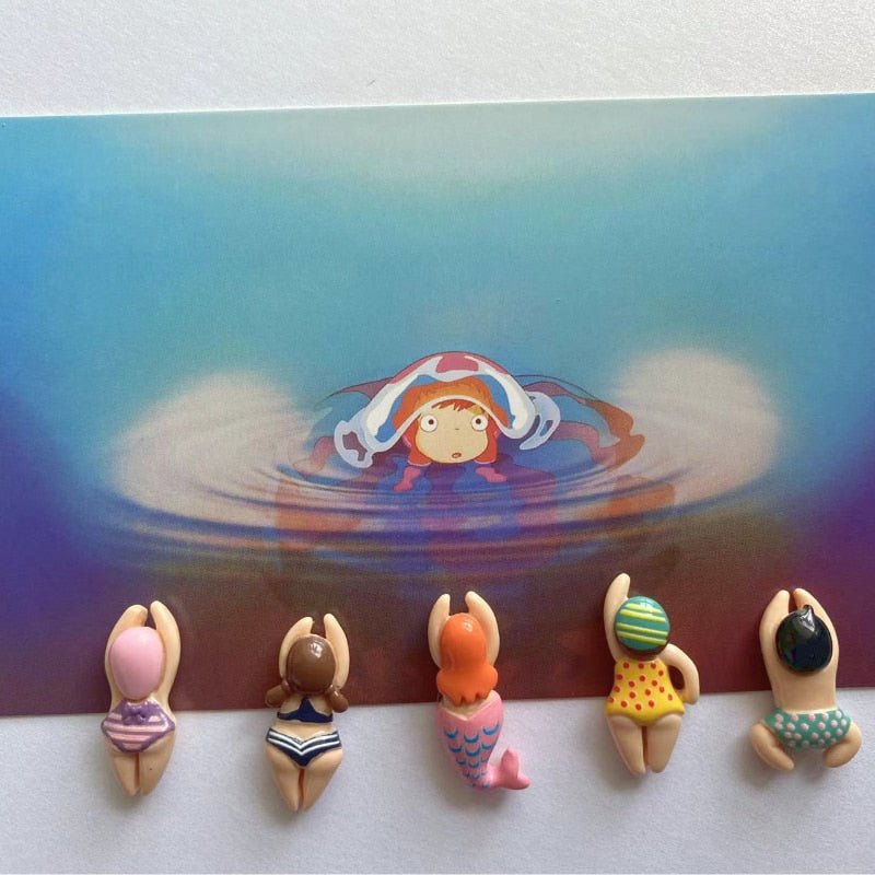 5pcs Cartoon Swimming Refrigerator Magnets