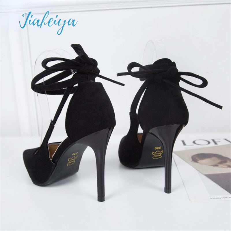 Black High Heels Sandals