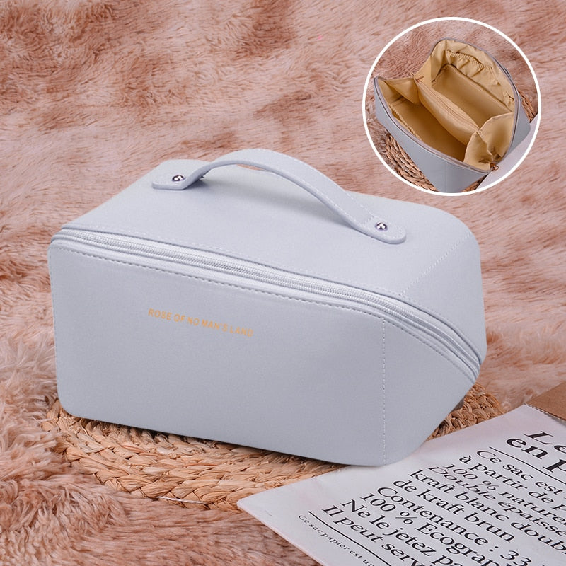 Makeup Bag Leather Cosmetic Bag