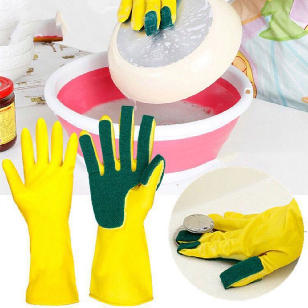Cleaning  Silicone Glove with Scrubber