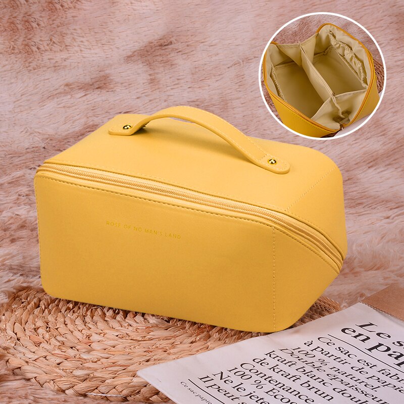 Makeup Bag Leather Cosmetic Bag
