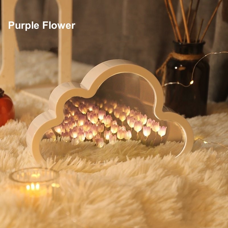 DIY Cloud Shape Tulip LED Night Light