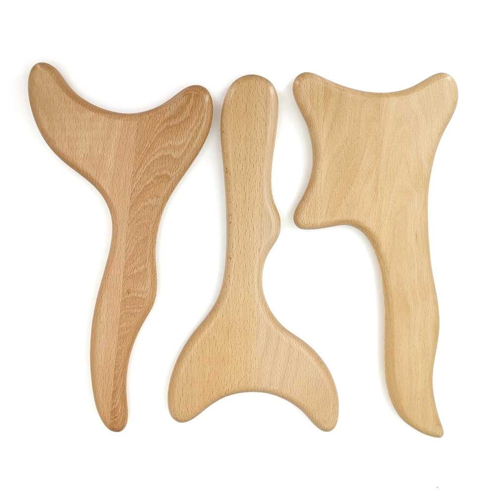 Wooden Gua Sha Lymphatic Drainage Massager Paddle