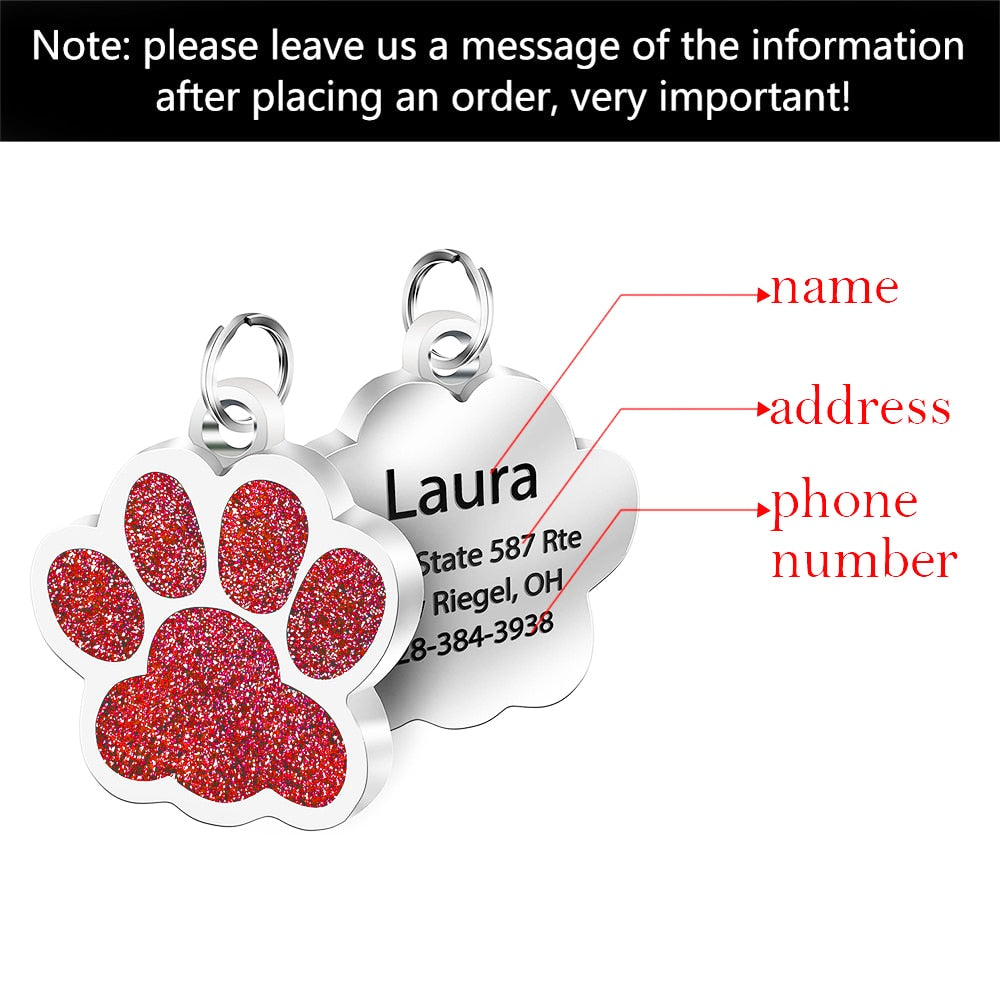 Anti-lost Custom Dog ID Tag Engraved Pet Collar