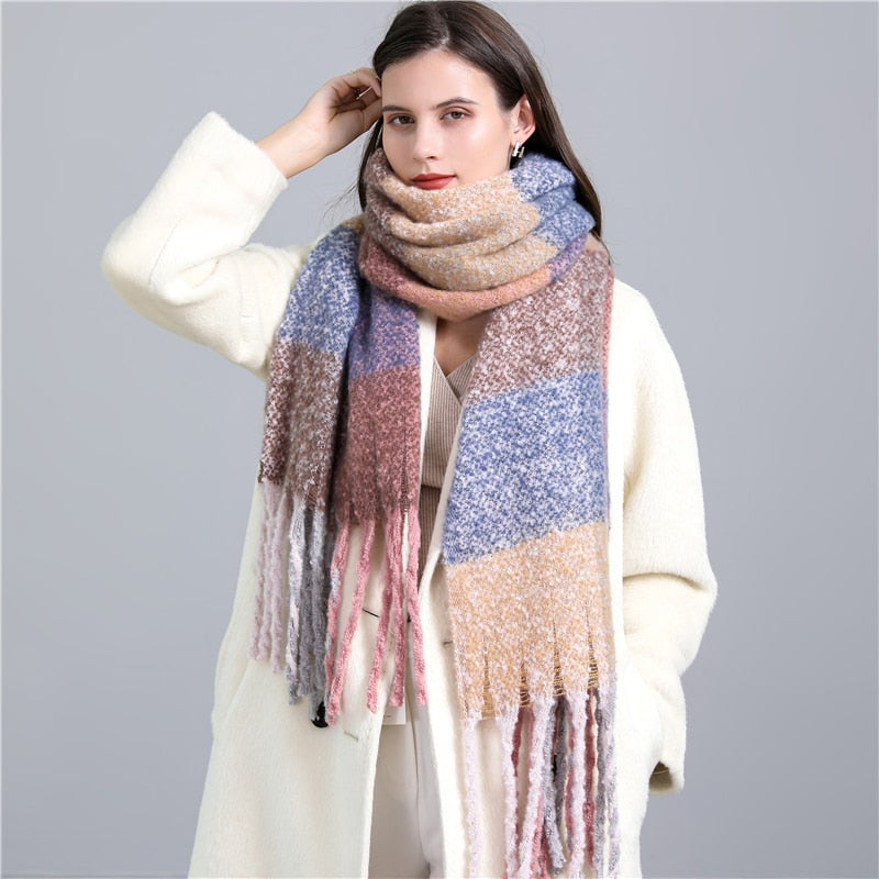 Oversize Plaid Scarf
