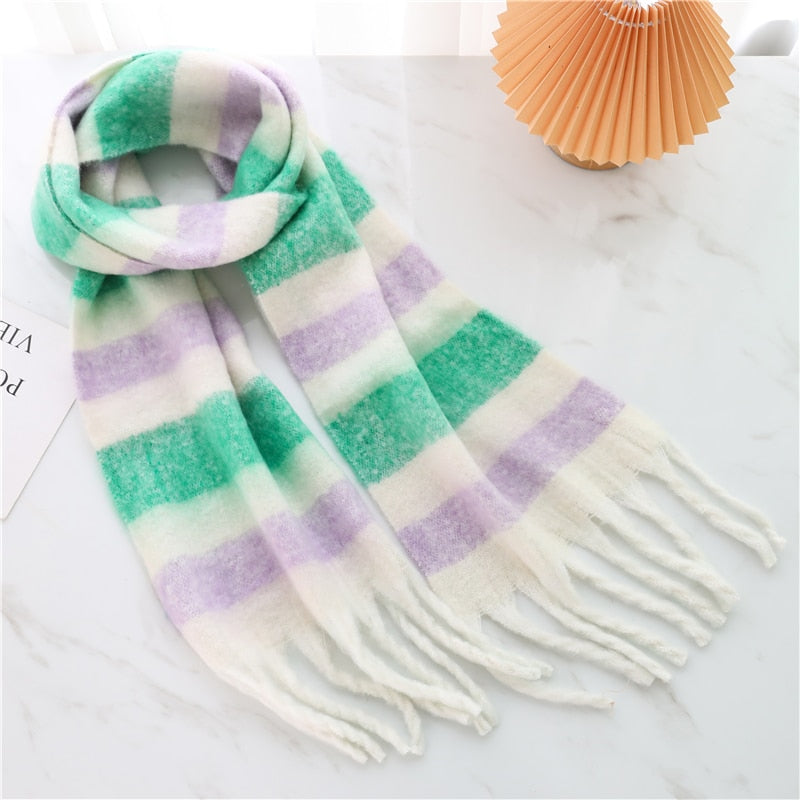 Oversize Plaid Scarf