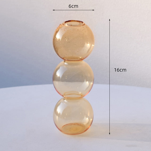 Nordic Glass Bubble Flower Vases