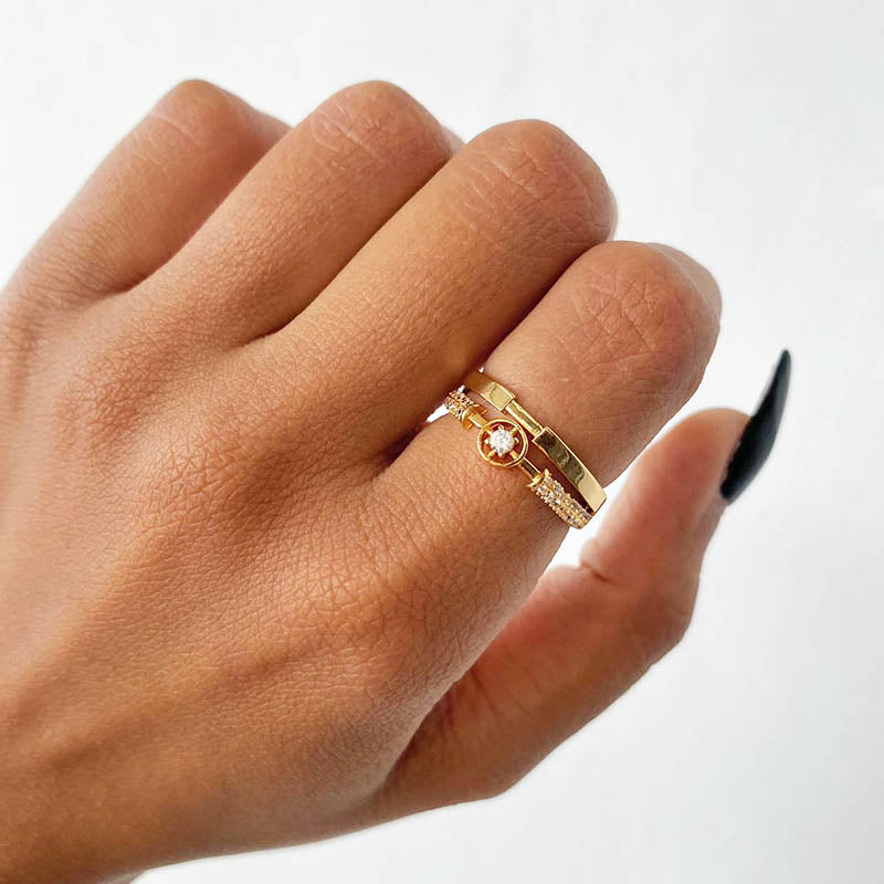 Gold Ring Star Women