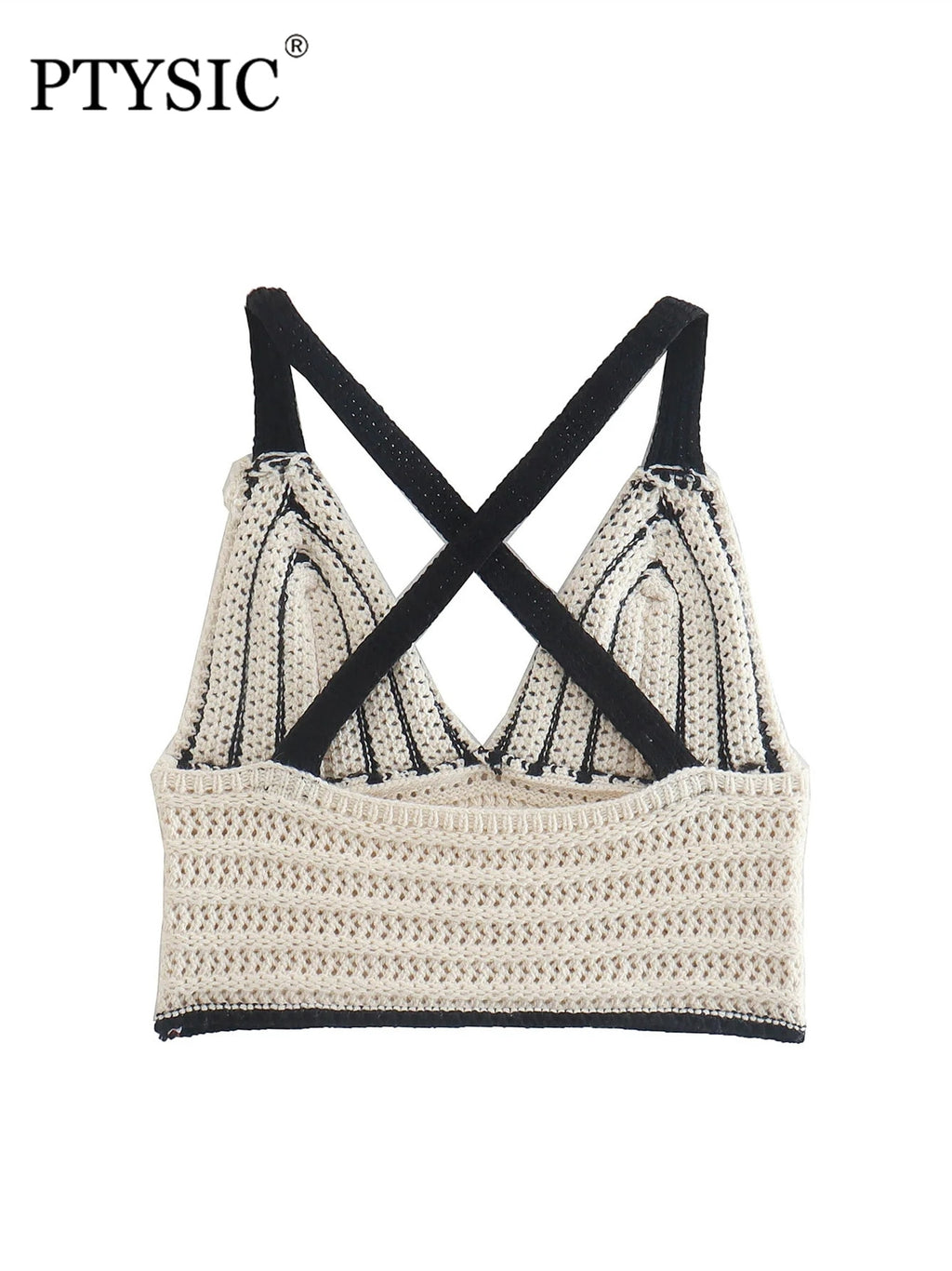 Striped Black/White Knitted Two Pieces Set