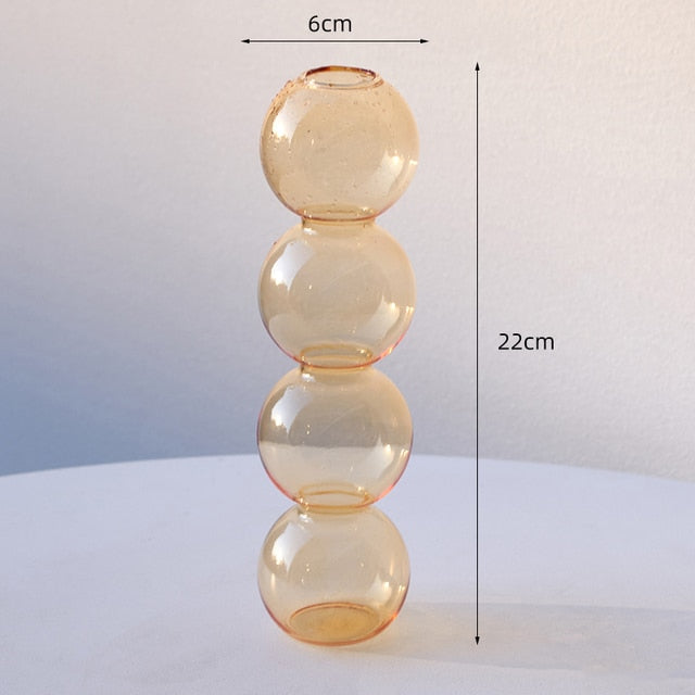 Nordic Glass Bubble Flower Vases