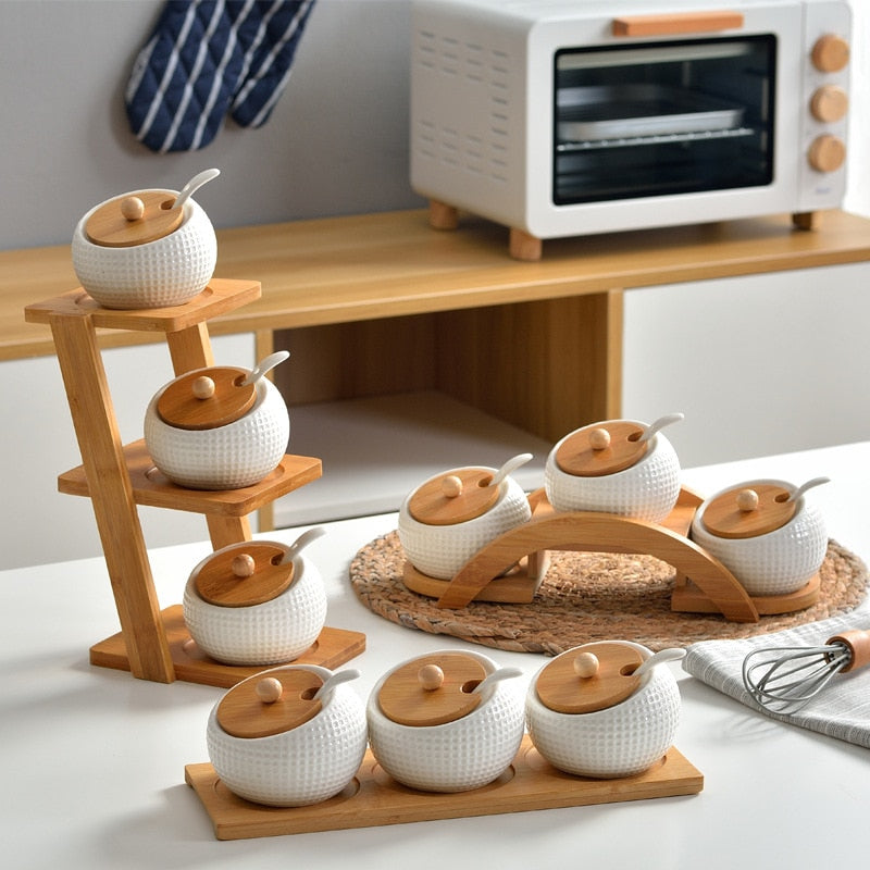 Ceramic Seasoning Box Pot Set