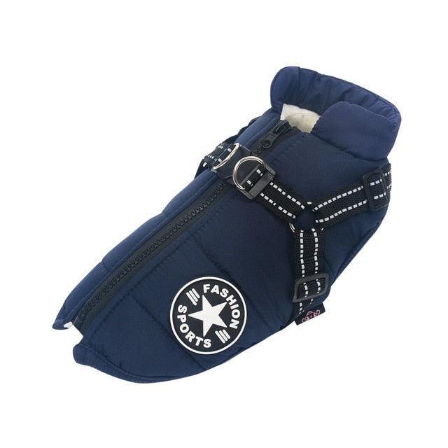 Large Pet Dog Jacket With Harness
