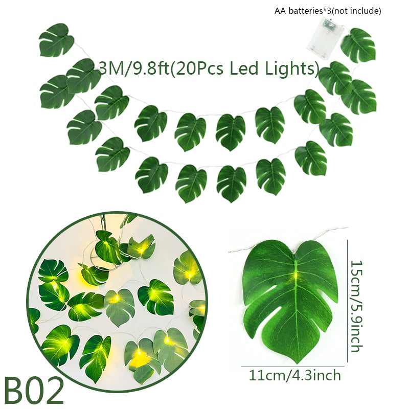 10/20LED Green Leaf Light String