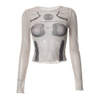 Body Print Mesh See Through