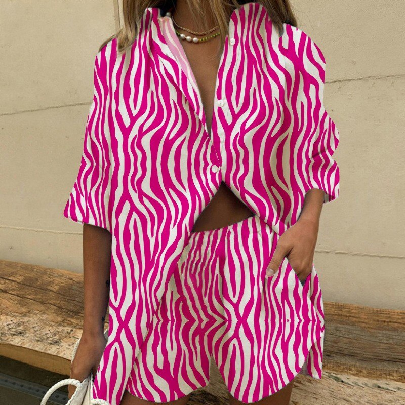 Leaf Printed Two Piece Set
