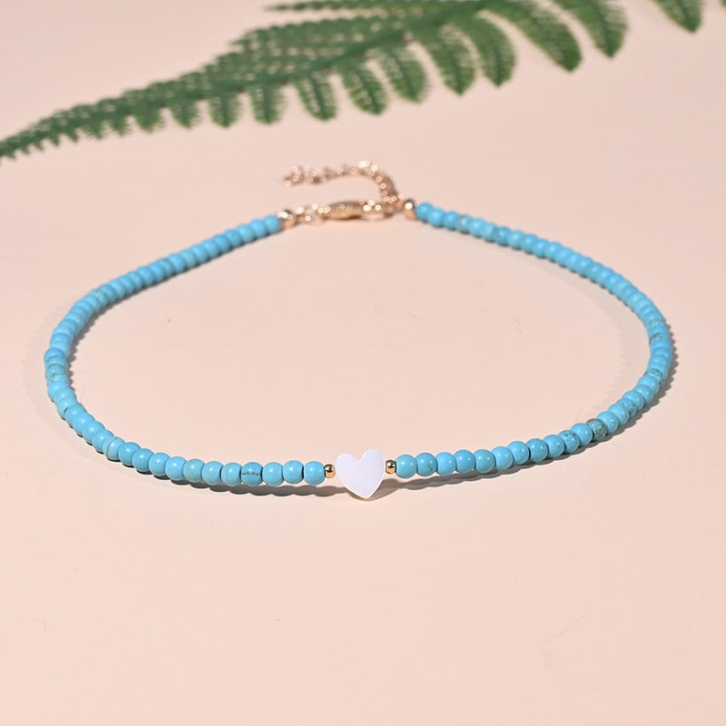 Boho Shell Heart Necklace