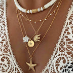 Shell Star Sun Necklace