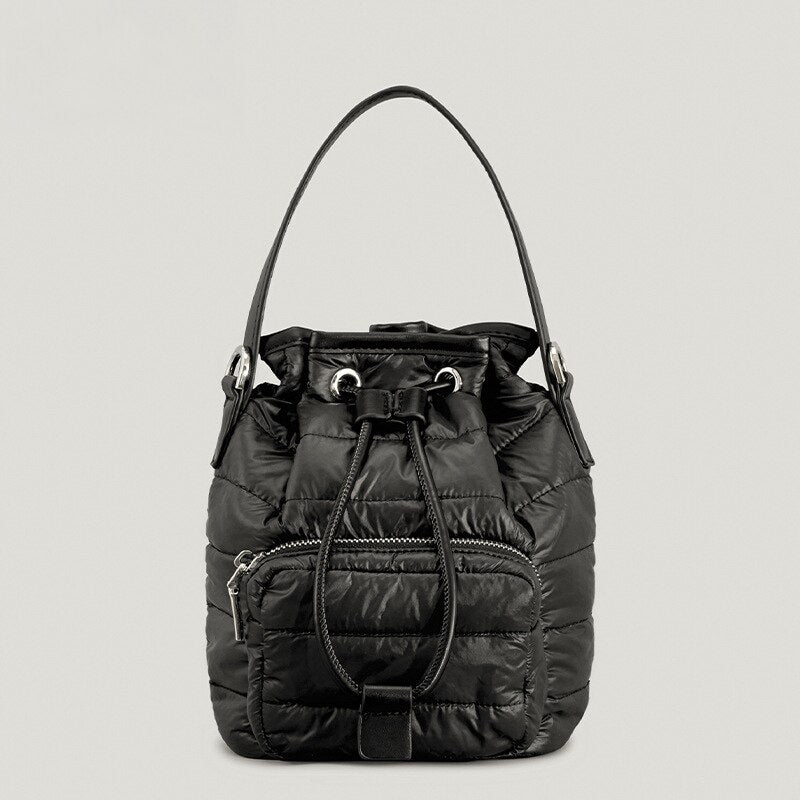 Nylon Padded Bucket Bag