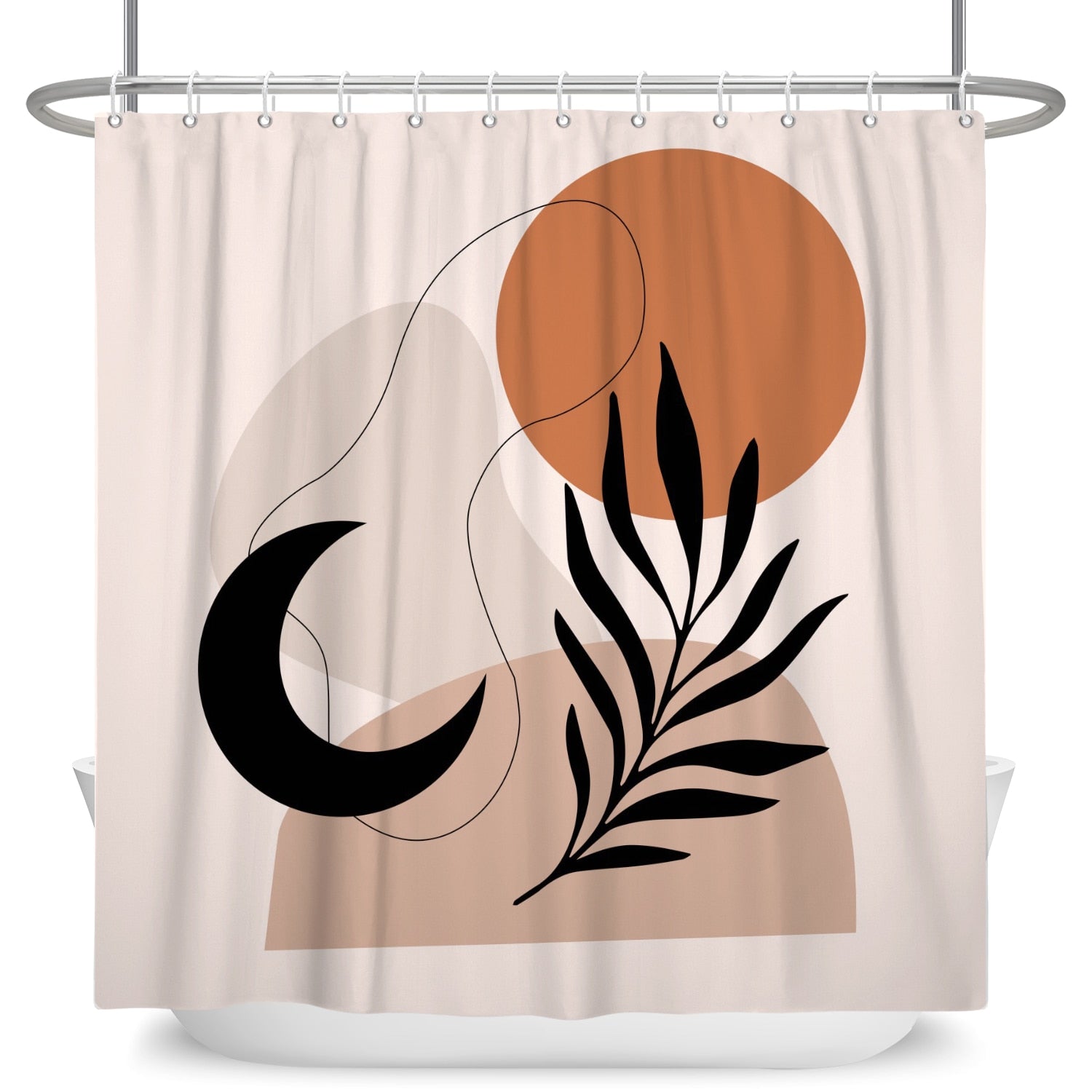 Moon Abstract Shower Curtain