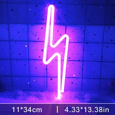 LED Home Neon Lightning Shaped Sign Neon