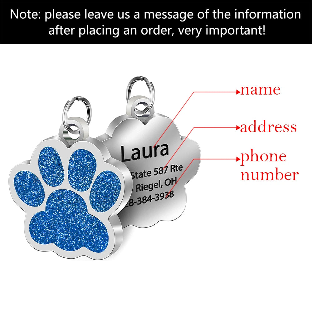 Anti-lost Custom Dog ID Tag Engraved Pet Collar