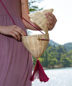 Shell Rattan Crossbody Bags