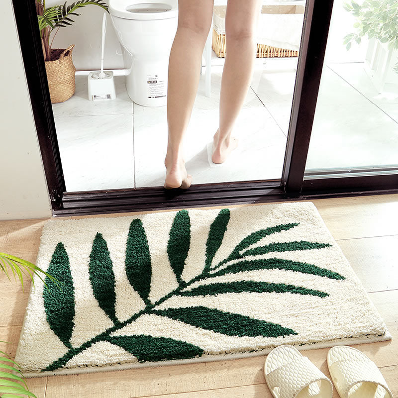 Green Leaves Bath Mat