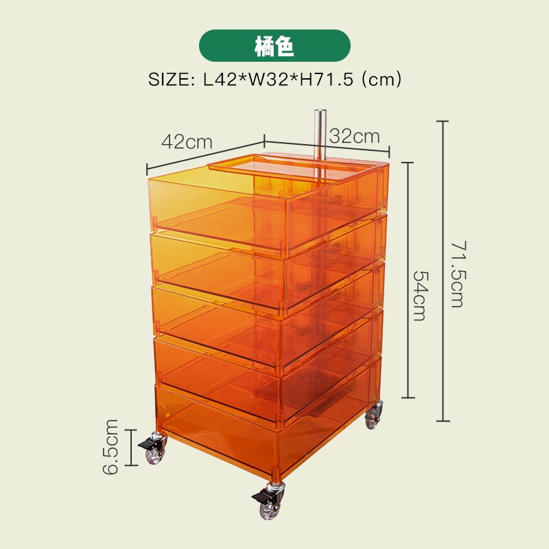 Acrylic Rotary Storage Trolley