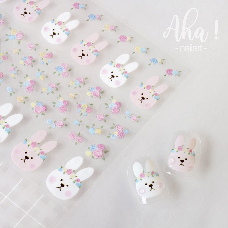 1 sheet Smile Nail Art 3D Stickers