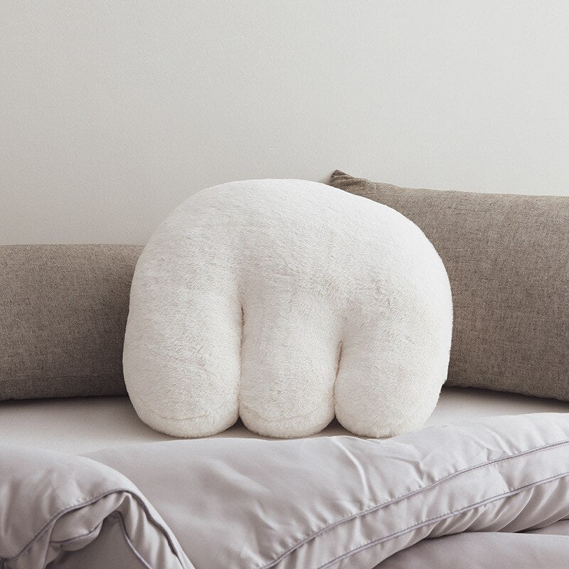 Shape Letter White Plush Pillow