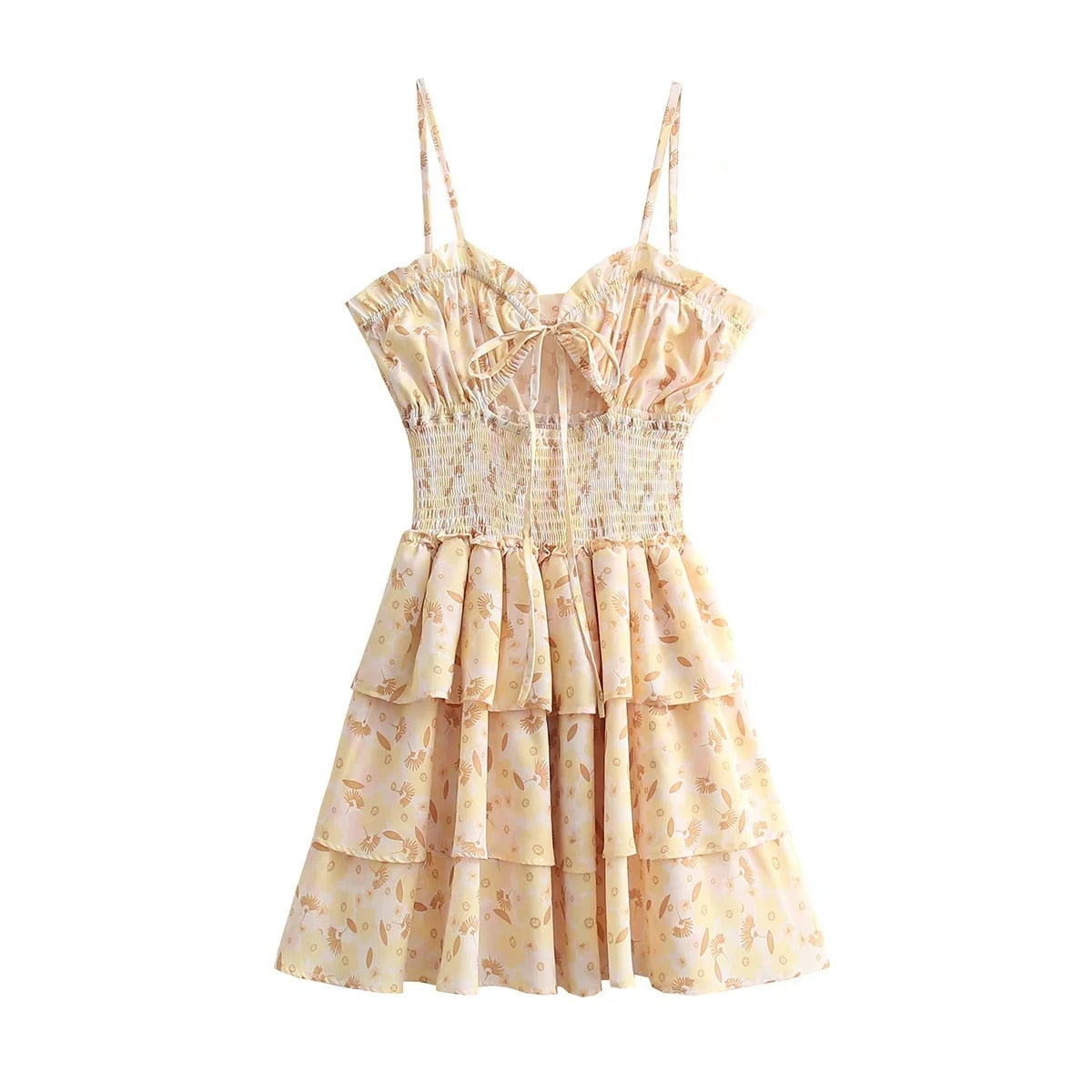 Spaghetti Strap Floral Mini Dress