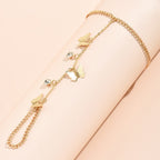 Pearl Chain Bracelet Ring