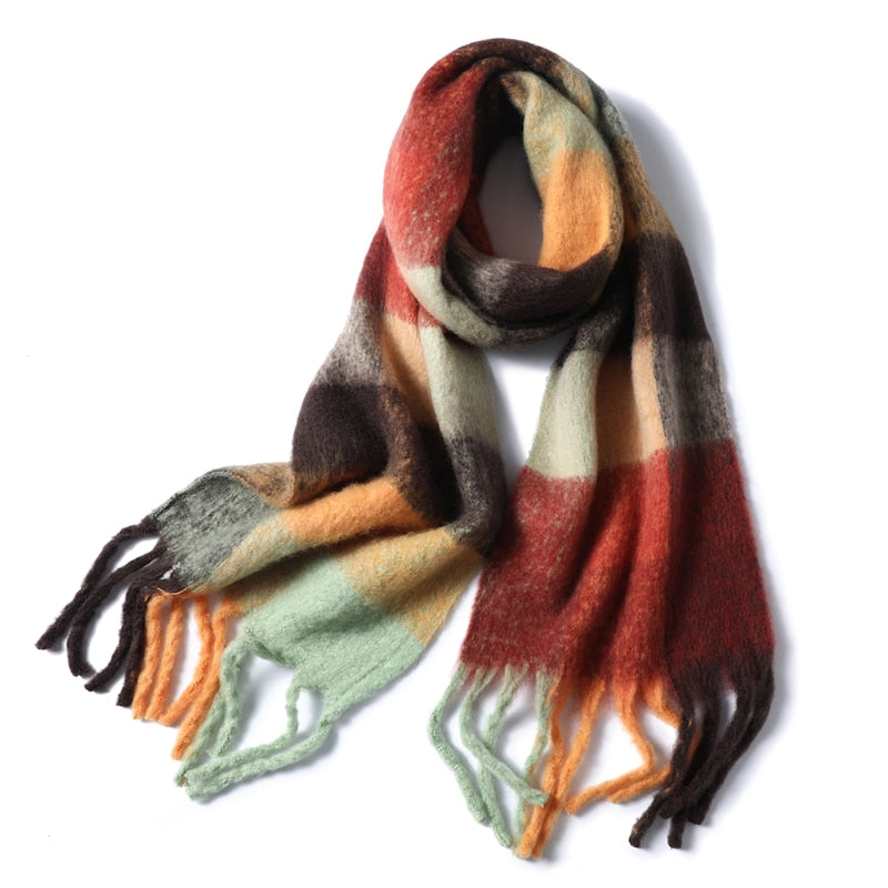 Oversize Plaid Scarf