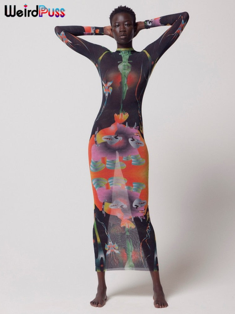 Graffiti Print Dress