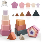 Children Silicone Puzzle Tower Montessori Educational