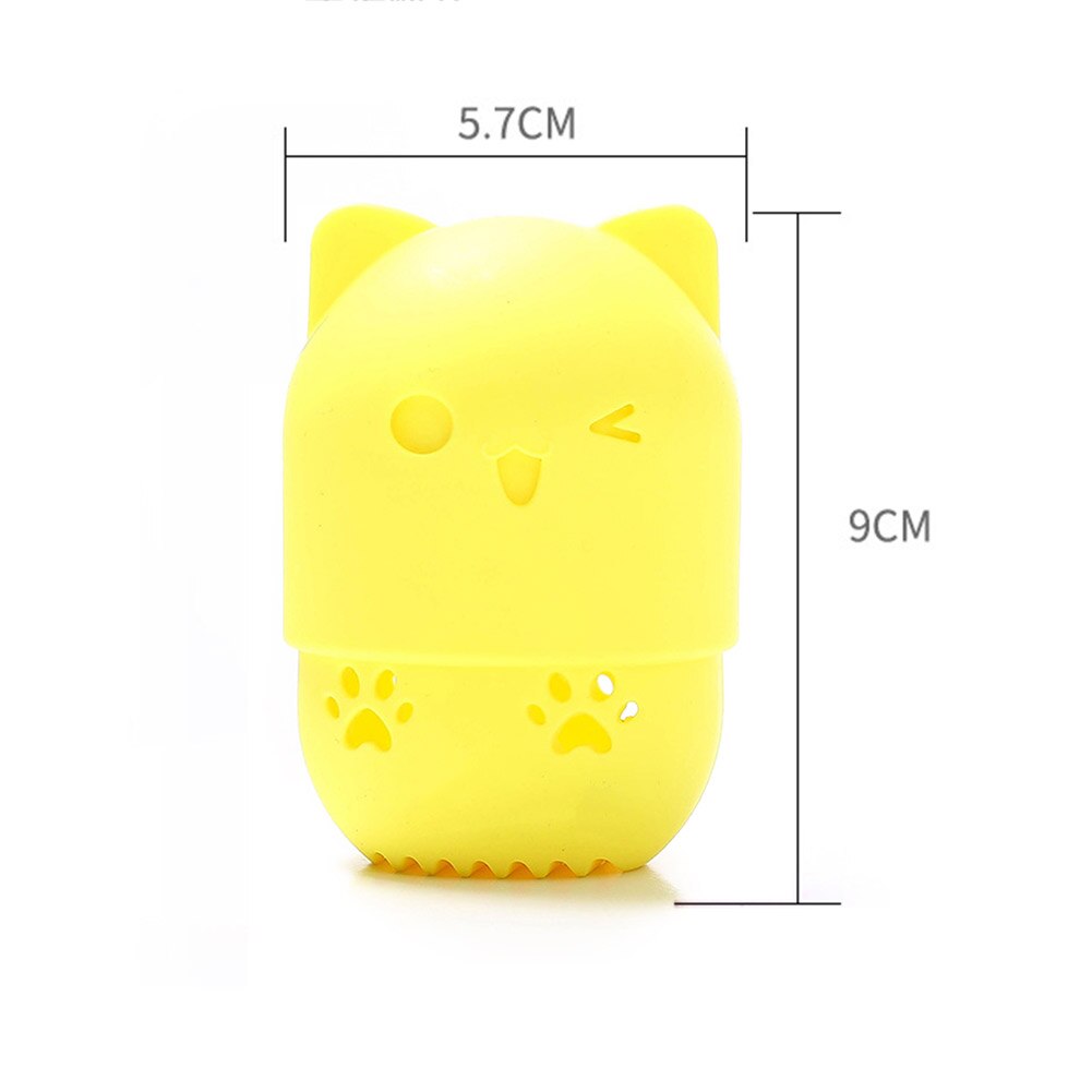Portable Kitten Silicone Powder Puff Blender Holder