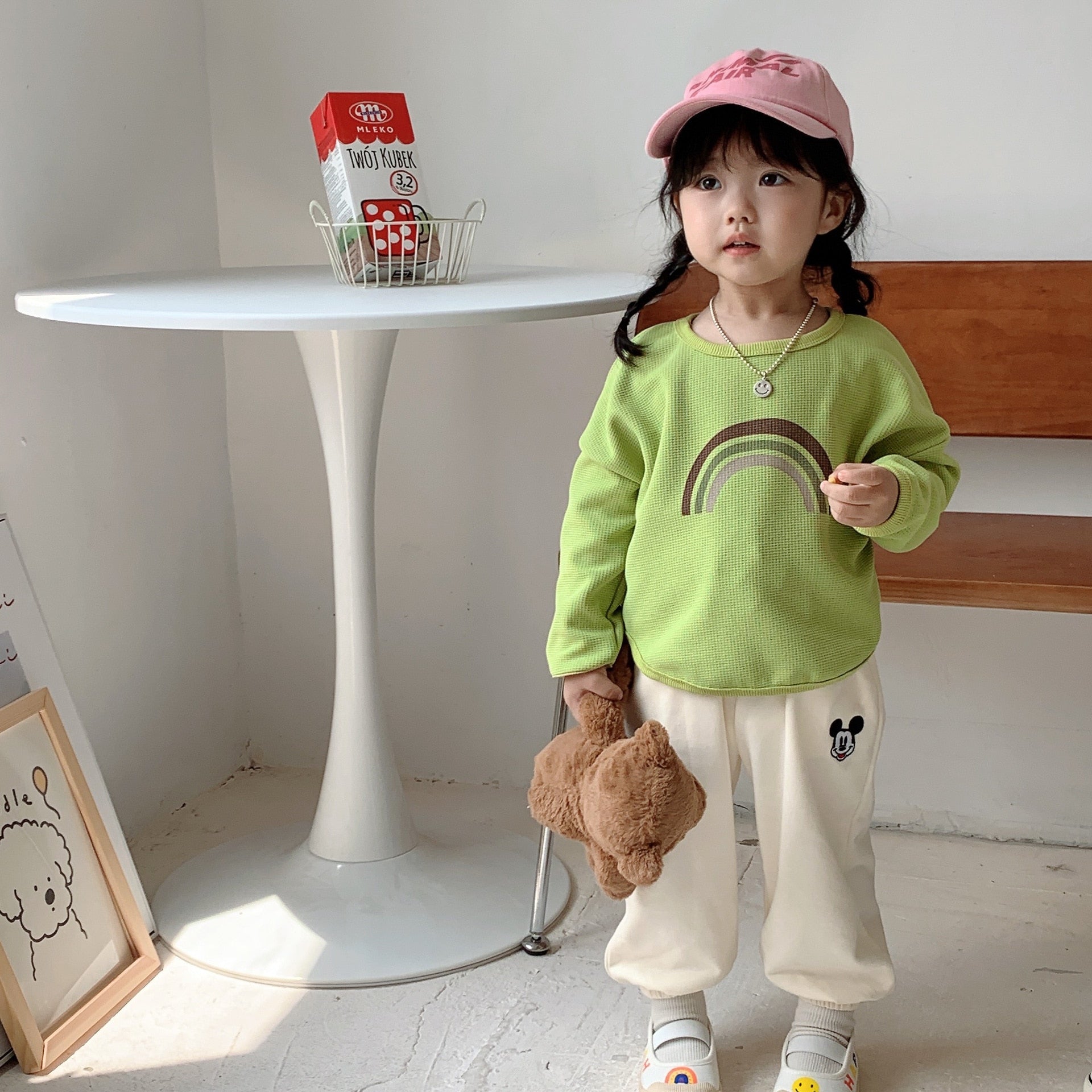 Cotton Rainbow Pullover Sweatshirt
