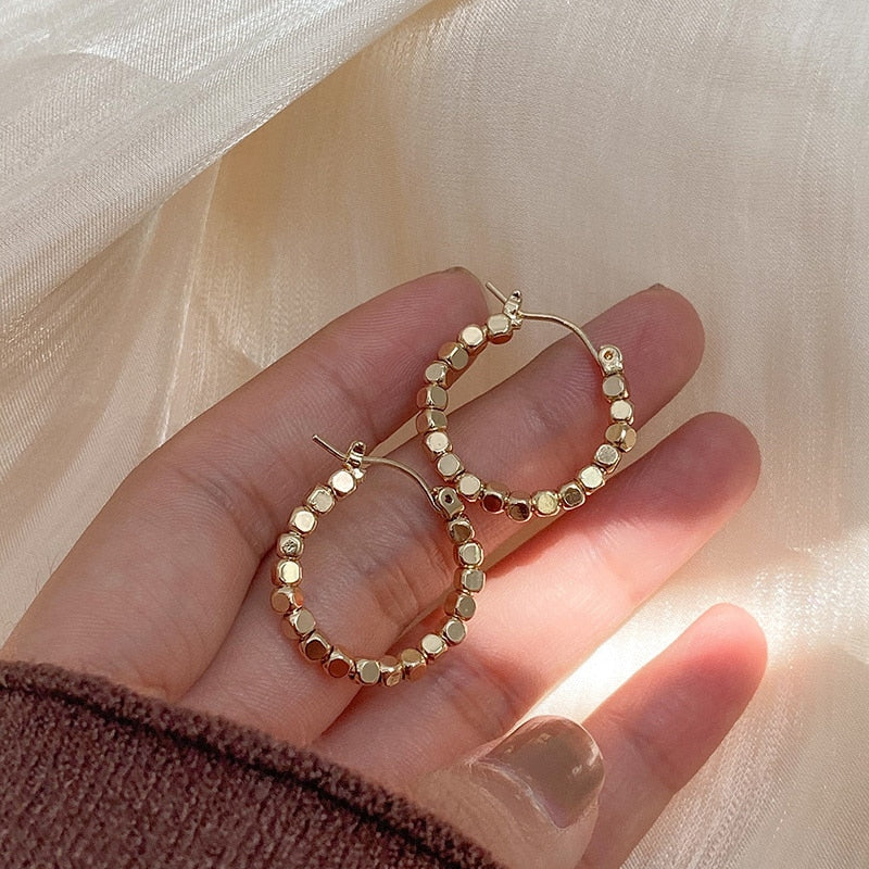 Round Circle Hoop Earrings