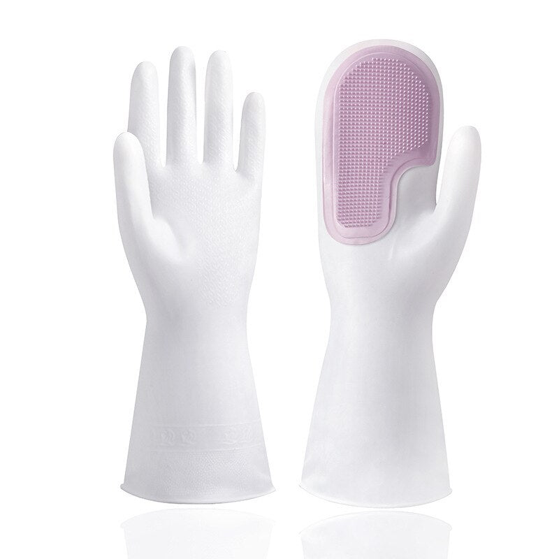 Silicone Cleaning Glove With Brush