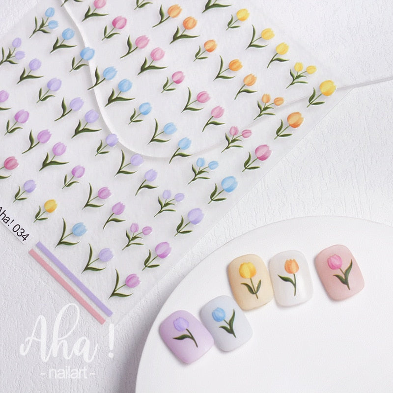 1 sheet Smile Nail Art 3D Stickers