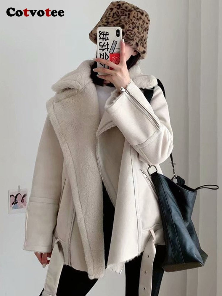 Faux Leather Zipper Jacket
