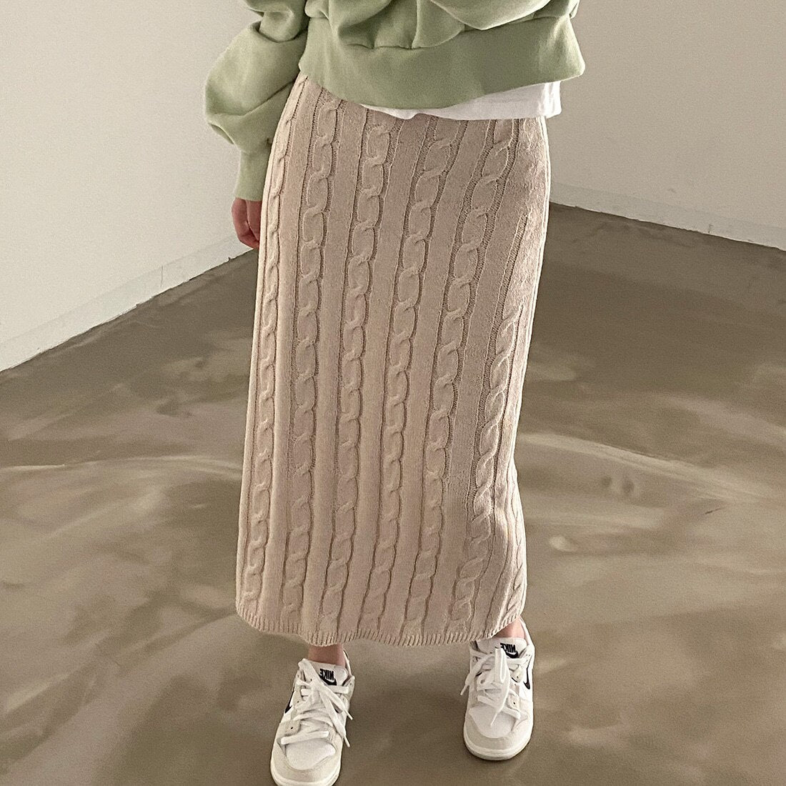 Long Knitted Skirt