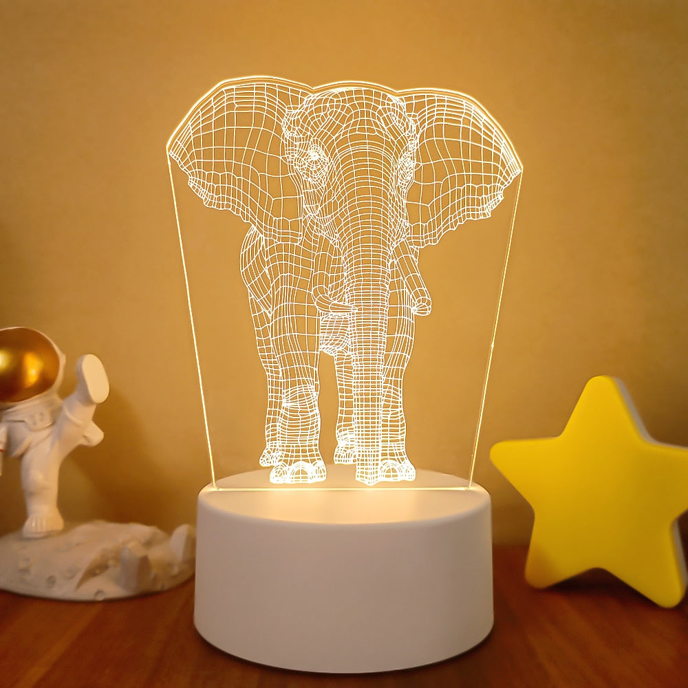 3D Acrylic USB Led Night Lamp