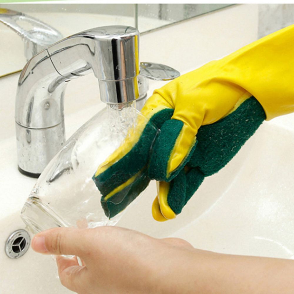 Cleaning  Silicone Glove with Scrubber