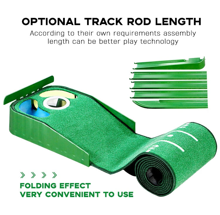 Golf Carpet Putting Mat With Auto Ball Return Function