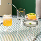 Stripes Transparent Glass Cocktail Set