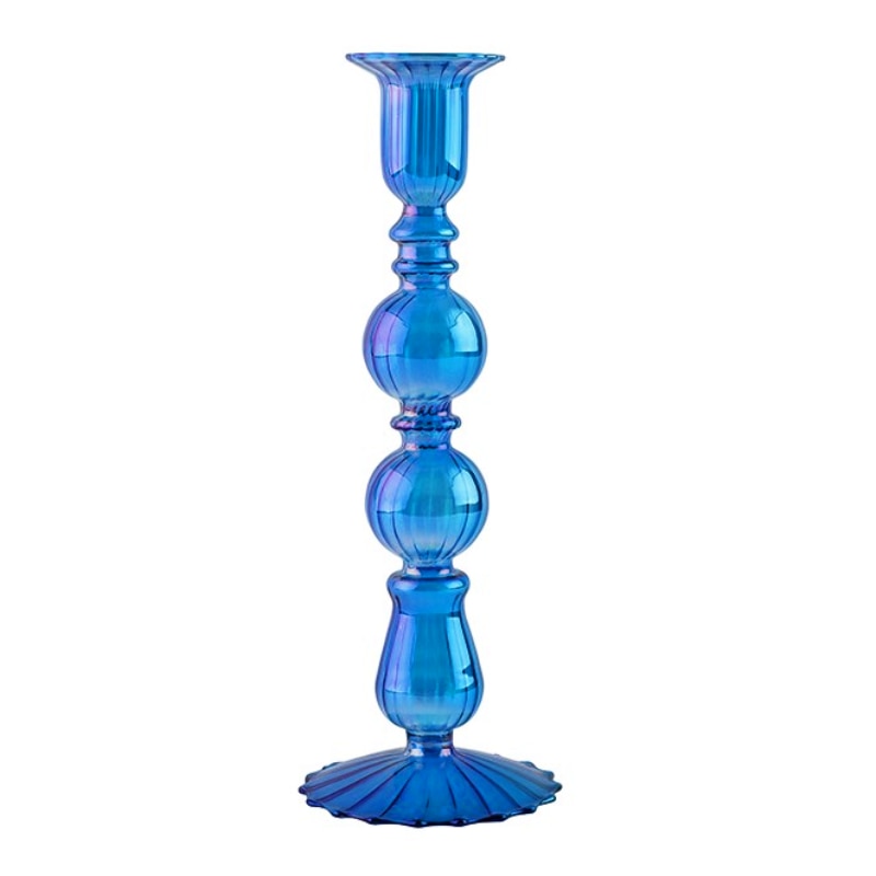 Holographic Glass Candle Holders