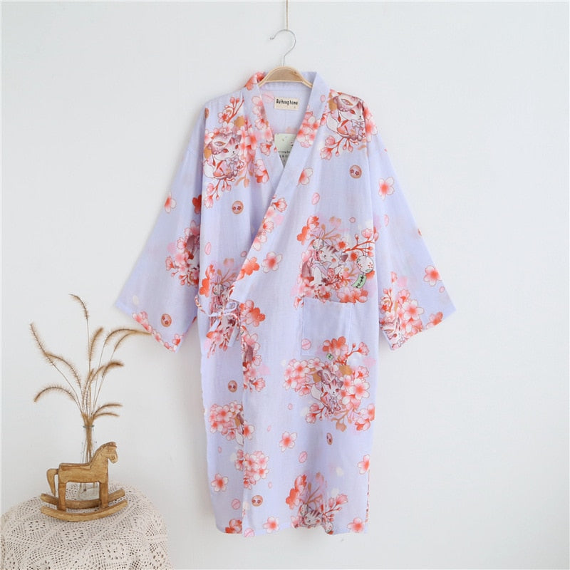 Japanese-style Kimono Pajamas