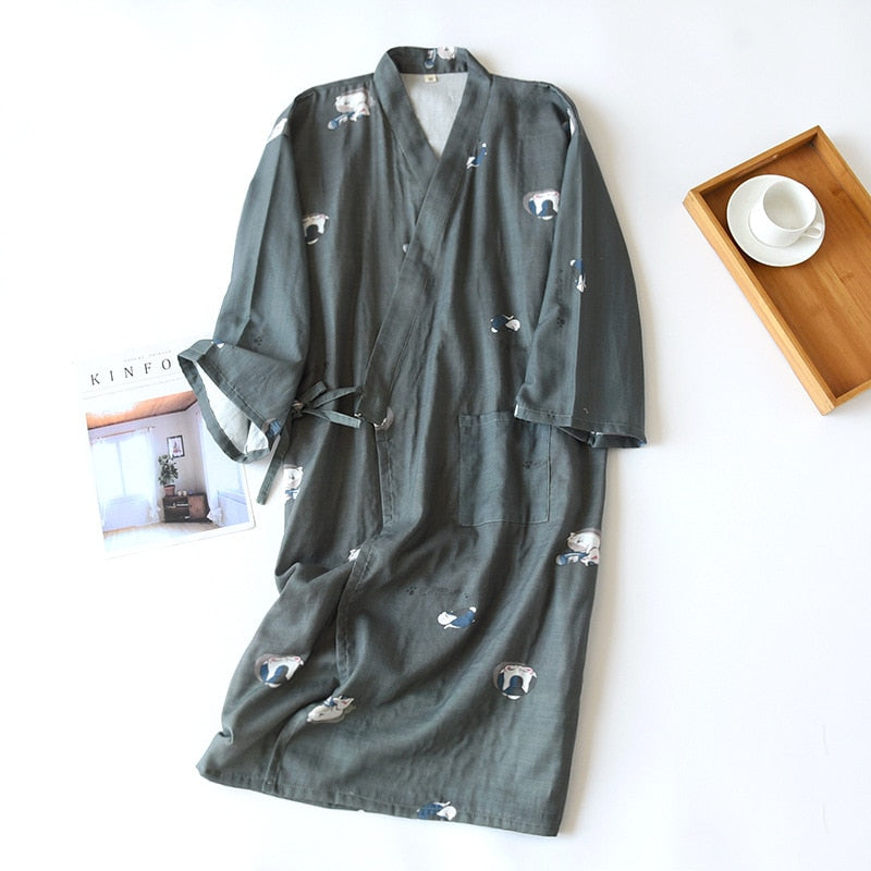 Japanese-style Kimono Pajamas